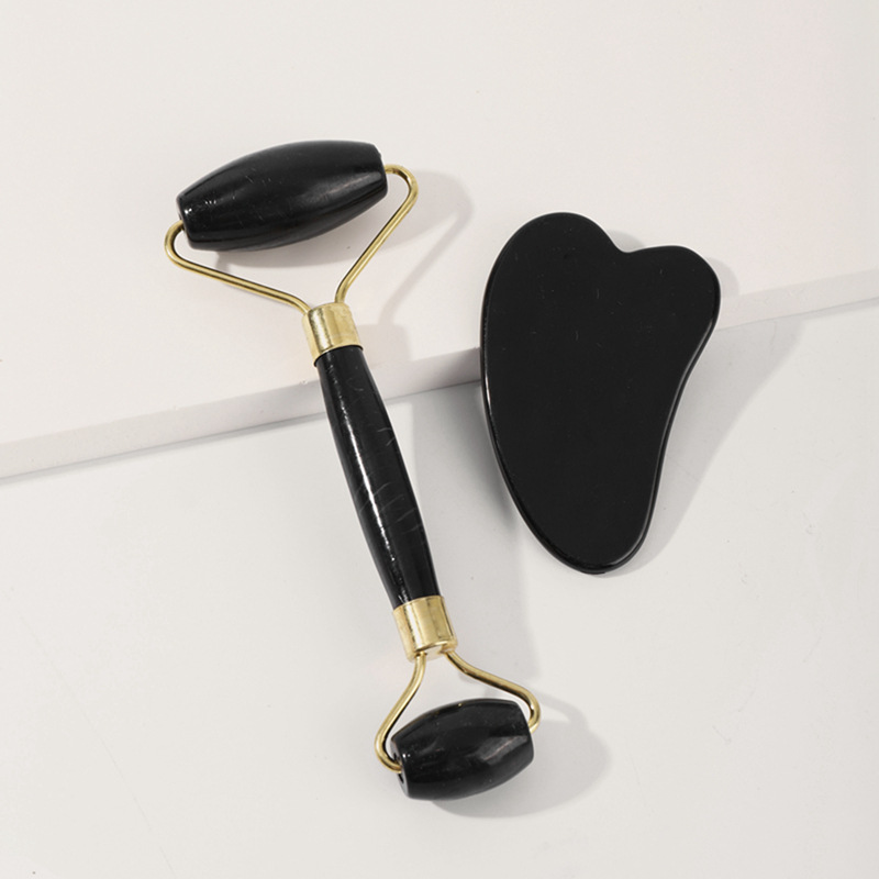 Jade Roller Gua Sha - Natuurlijke Jade Gezichtsroller Gua Sha Schraperset
