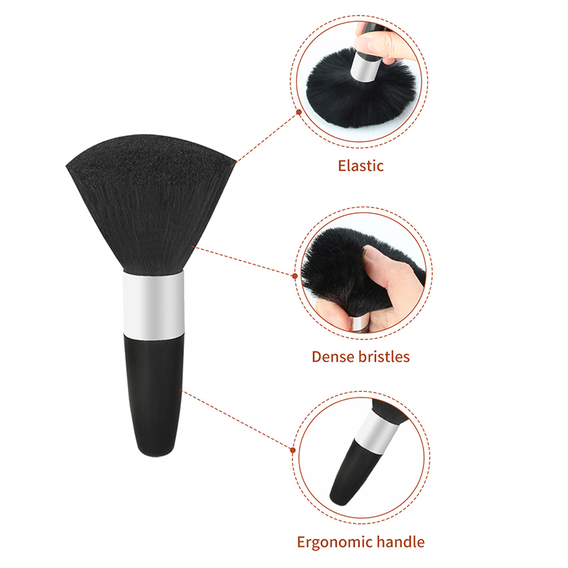 Makeup Beauty Ro - Nieuwe zachte nek- en gezichtsborstel, zwarte