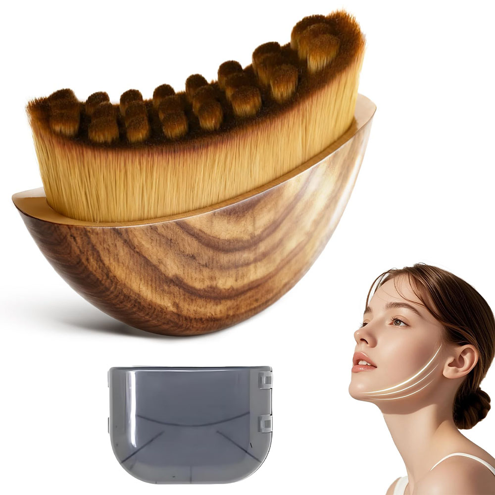 Makeup Beauty Ro - 1 STKS Lymfatische contourgezichtsborstel met opbergdoos