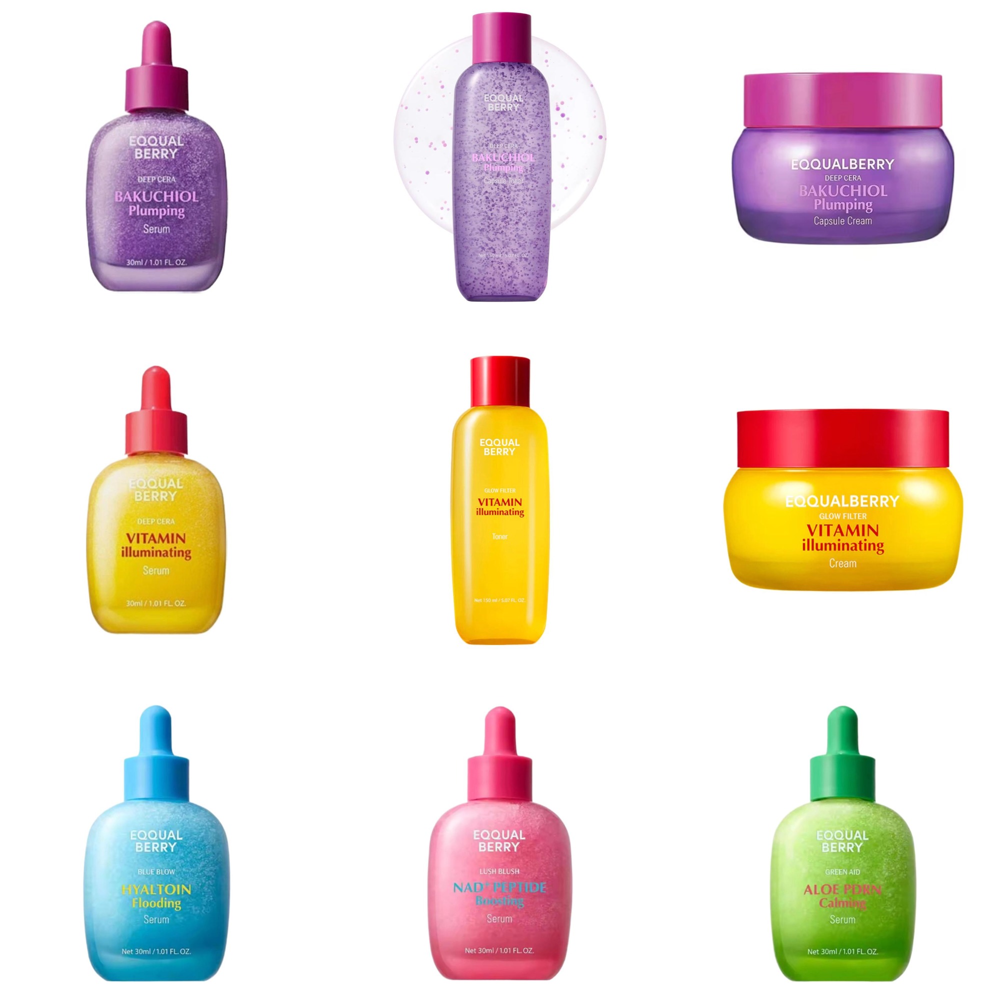 Vitamin C Serum Face - EQQUALBERRY BAKUCHIOL Plumping Serum 5.000 PPM
