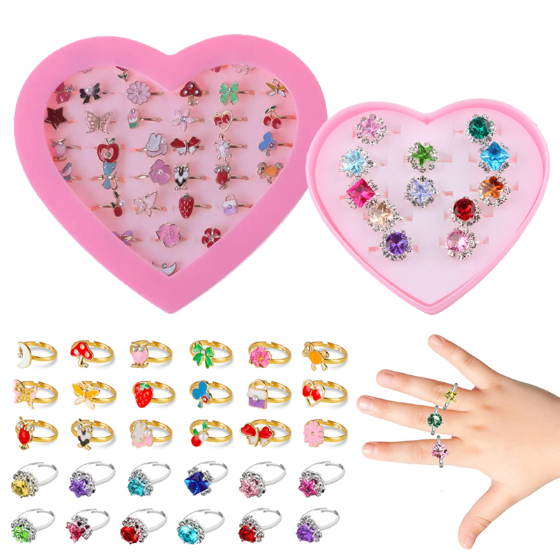 Beauty Makeup For Kids - Kinderen Ringen Verstelbare Prachtige Sieraden Cartoon