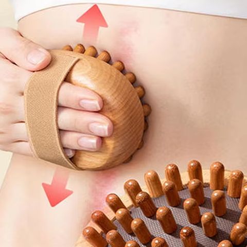 Hair Scalp Massager - Kalmerende houten lichaam anti-cellulitis massageborstel met