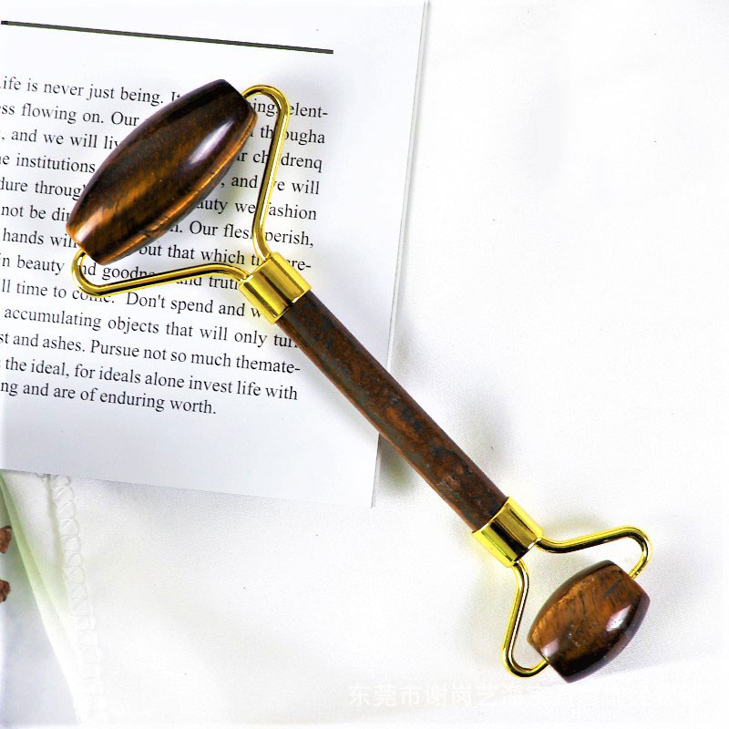 Jade Roller Gua Sha - Natuursteen Tijgeroog Steen Gua Sha Jade