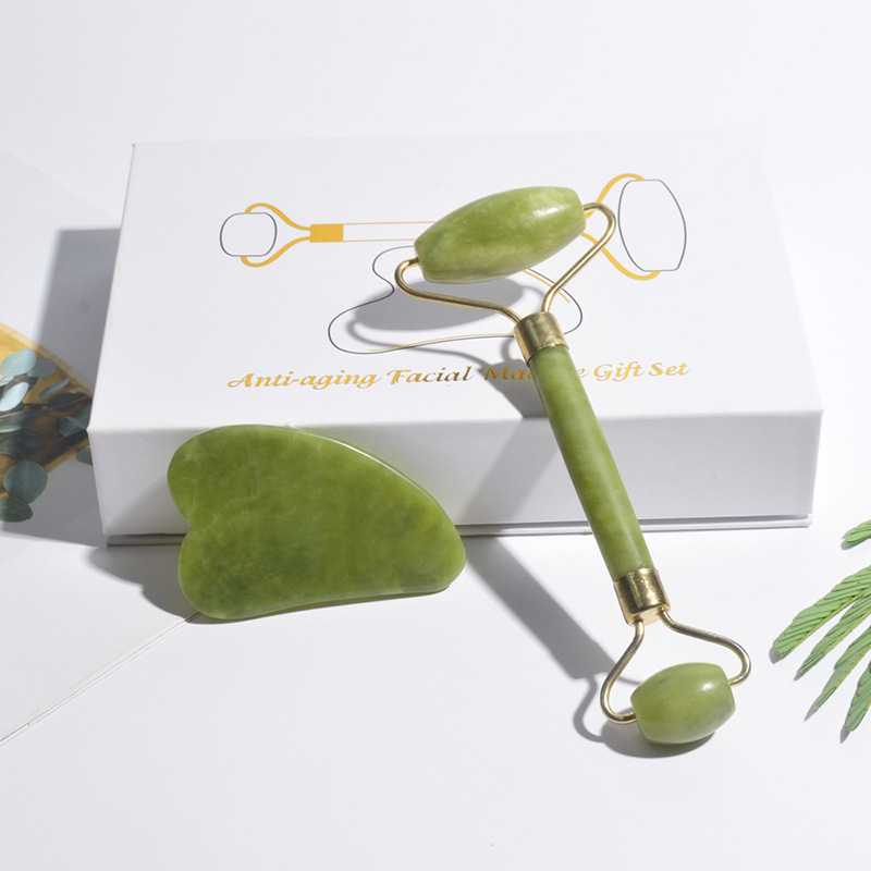 Jade Roller Gua Sha - Natuurlijke Jade Roller Gezichts Gua Sha