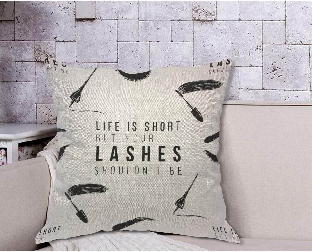 Grappige wimpers quote kussenh - Beauty Makeup Quotes Funny recensie en prijs