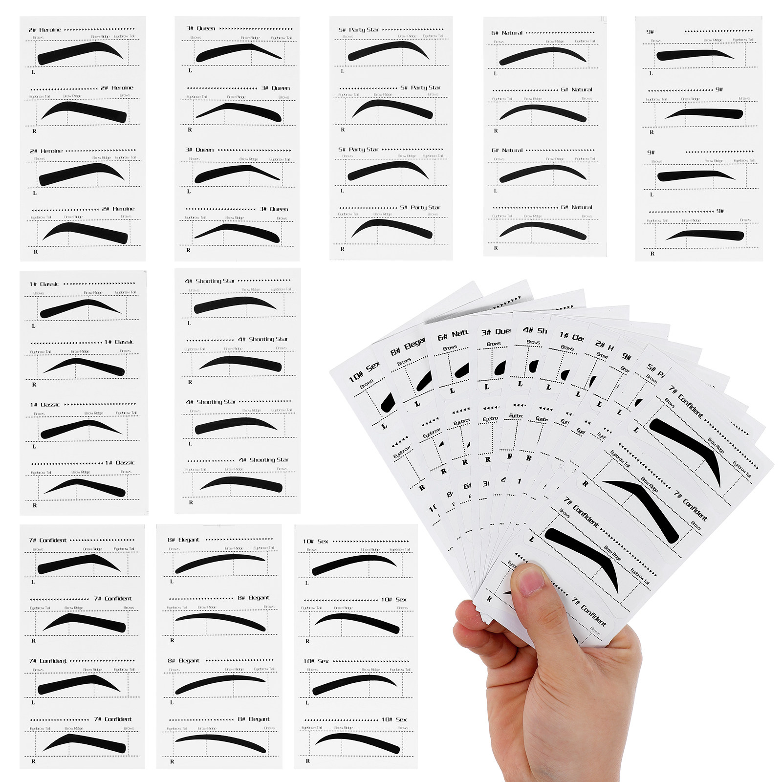 10 stuks zelfklevende wenkbrau - Beauty With Makeup recensie en prijs