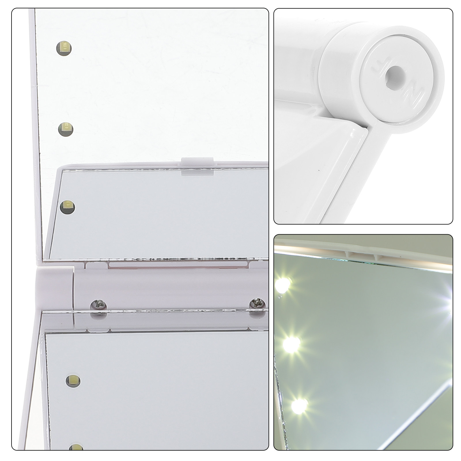 Opvouwbare LED-make-upspiegel  - Beauty Makeup Definition recensie en prijs
